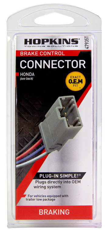 Hopkins 47935t Plug-in Simple Brake Control Connector For Honda (2006-2010) - 47935T