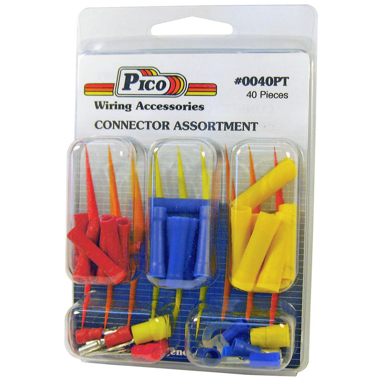Pico 0040pt Butt Connector Clam Pack Kit - 22-16, 16-14, & 12-10 Awg, 40 Pieces - 0040PT