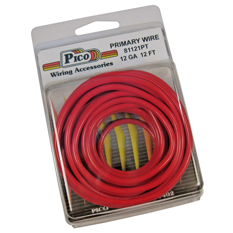Pico 81121pt Primary Wire - 12 Awg, Red, 12' Pack - 81121PT