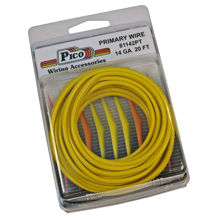 Pico 81142pt Primary Wire - 14 Awg, Yellow, 20' Pack - 81142PT