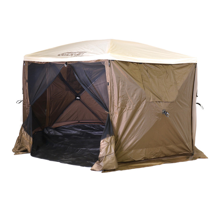 Quick-set By Clam 12874 Escape Sky Camper 6-sided Screen Shelter With Wind Panels, Screened Roof, Floor & Rain Fly - 12874