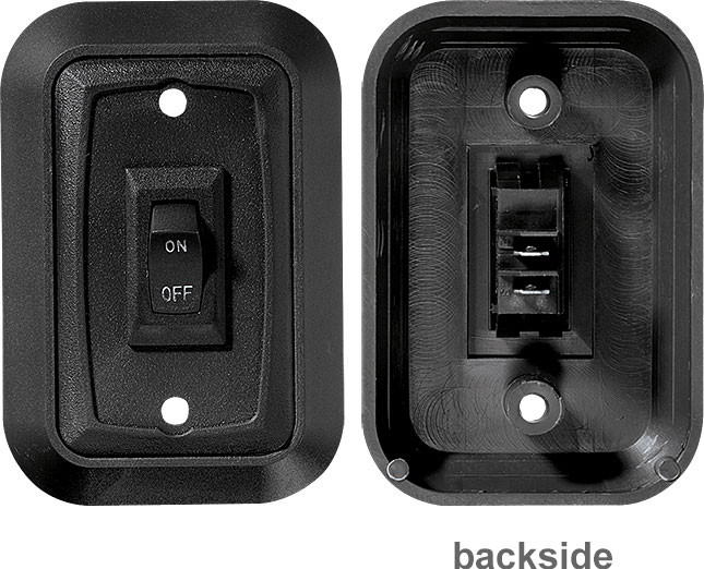 Rv Designer - Wallplateswitch Black Single 3 - S652