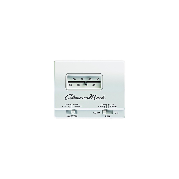 Coleman-Mach - Coleman-Mach 7330B3441 24V Analog Heat/Cool Thermostat, White - 7330B3441