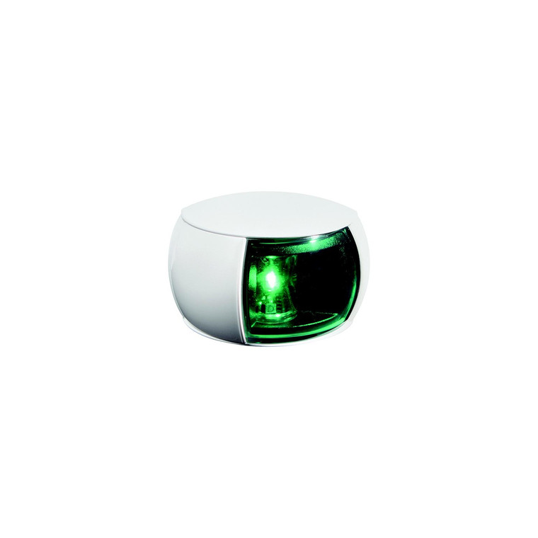 Hella - Hella 980520211 NaviLED Starboard (Green) Side Light Only, White w/Green Lens, 1 ea. - 980520211