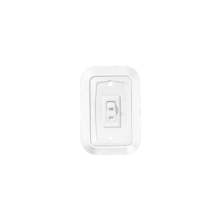 RV Designer - RV Designer S653 DC Single Wall Switch w/Plate, White - S653