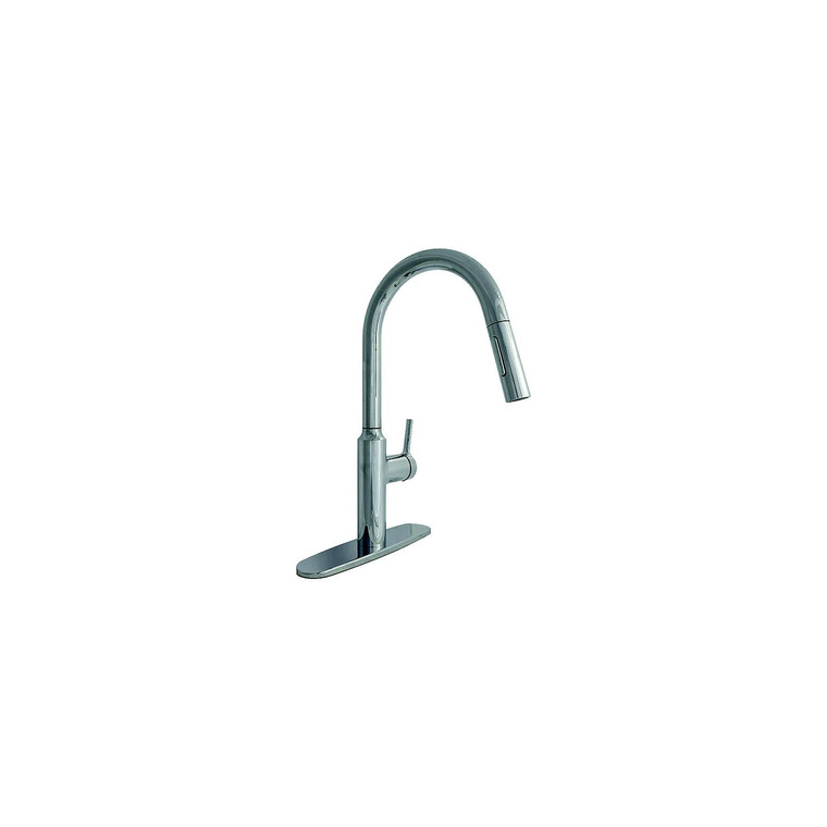 Valterra - 800-PF231365 8" Premium Slimline Single Handle Pull Down Kitchen Faucet, Chrome - PF231365
