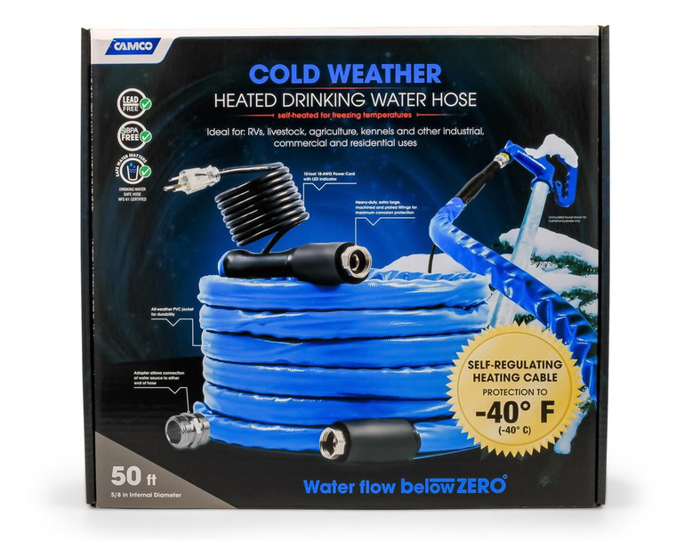Camco - Heated Drinking Water Hose-40 50' - 22924