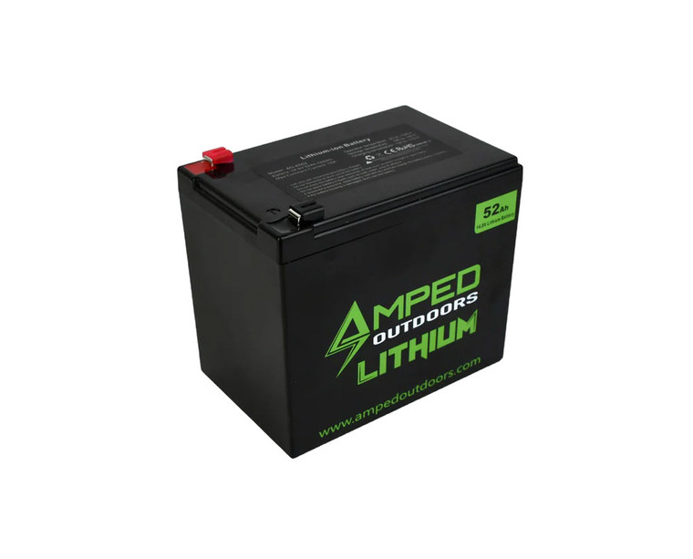 Amped Outdoors Ao4s52 Lithium Battery With 5a Charger - 14.8v / 52ah - AO4S52