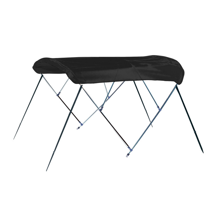 Carver A5493tb-02 6'l 3-bow Round Tube Bimini Top Kit - 54"h, Fits 91"-96" W, Jet Black - A5493TB-02