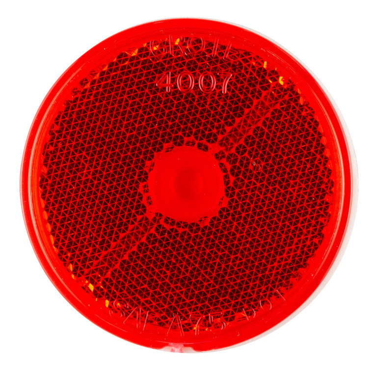 Grote 40072 Round Stick-on Reflector - 2.5", Red - 40072