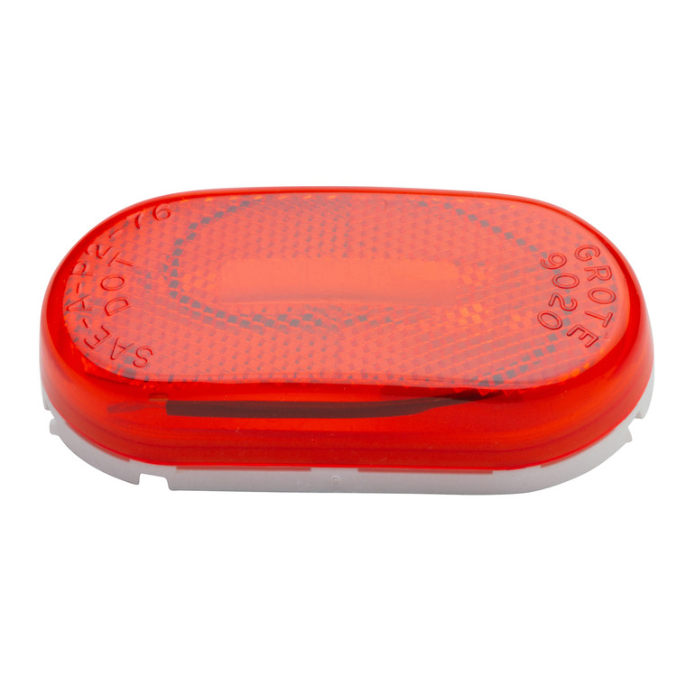 Grote 46712 Single-bulb Oval Clearance Marker Light With Built-in Reflector - Red - 46712