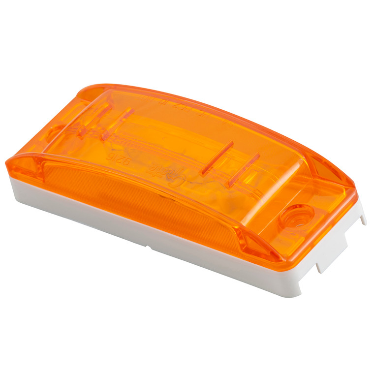 Grote 46833 Sealed Turtleback Ii Clearance Marker Light With Optic Lens - Amber - 46833