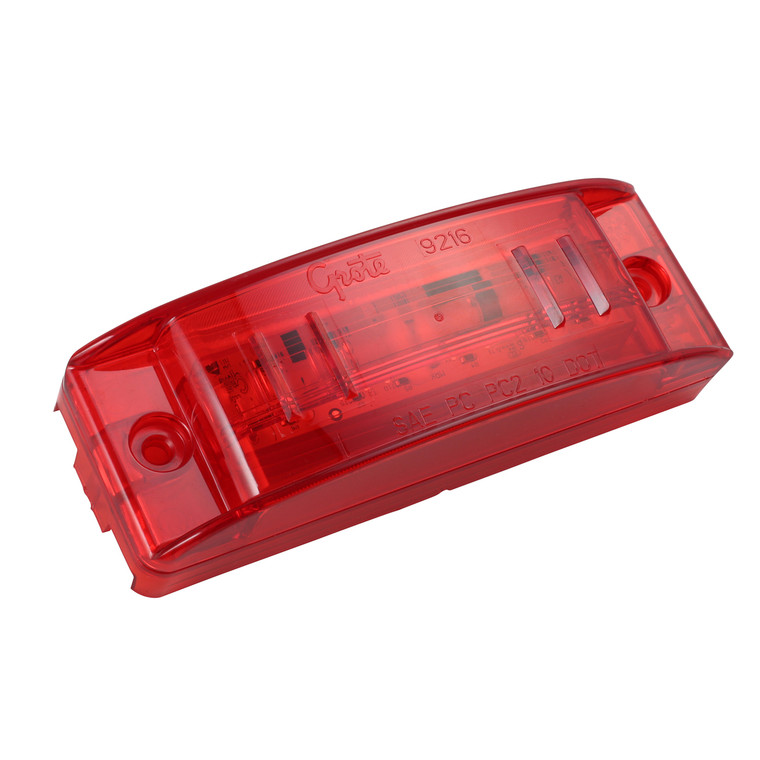 Grote 49392 Supernova Sealed Turtleback Ii Led Clearance Marker Light With Optic Lens (hardwire) - Red - 49392