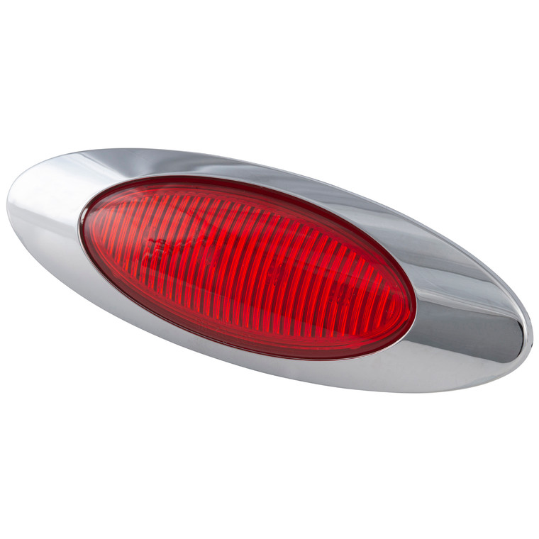 Grote 45582 M1 Series Led Clearance Marker Light With Bezel - .180 Molded Bullet, Red - 45582