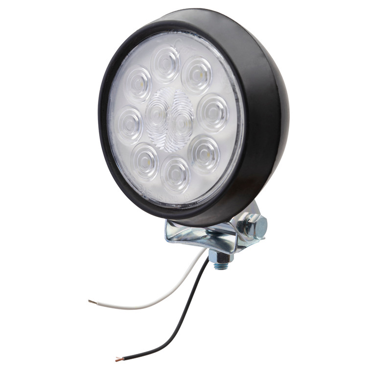 Grote 63561 Round Utility Spot Light With Rubber Housing - 4", Hardwire, Black Housing - 63561