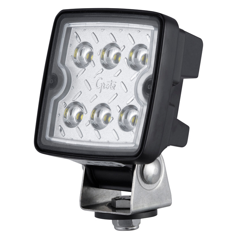 Grote 63991-5 Trilliant Cube Led Work Light With Wide Flood, Hard Shell Super Seal With Pigtail - 12-24v - 63991-5