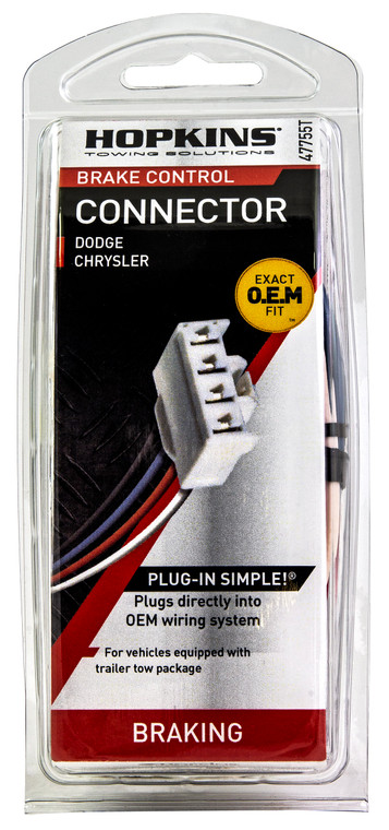 Hopkins 47755t Plug-in Simple Brake Control Connectorâ For Dodge (1997-2010) - 47755T