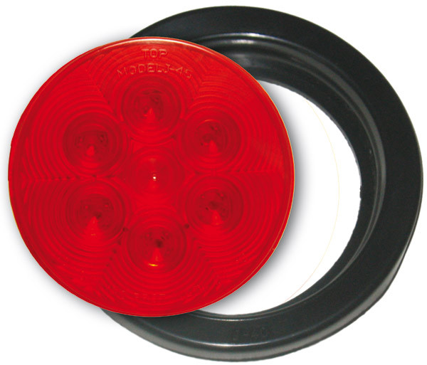 Tow Force Jammy - Red Led 4' Round Grommet Mount Ligh - J-45-RK