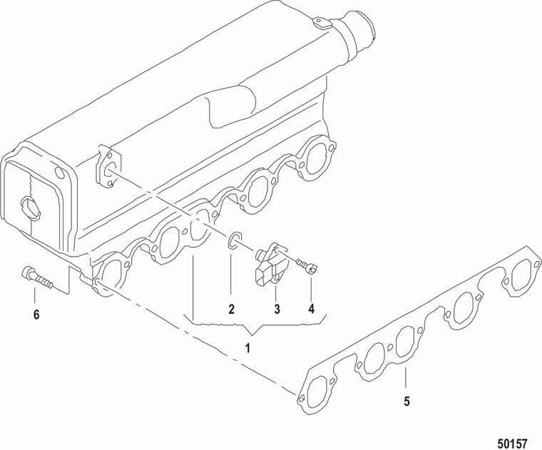 Quicksilver - Gasket Intake Manifold - Quicksilver (8m0067428) - 8M0067428