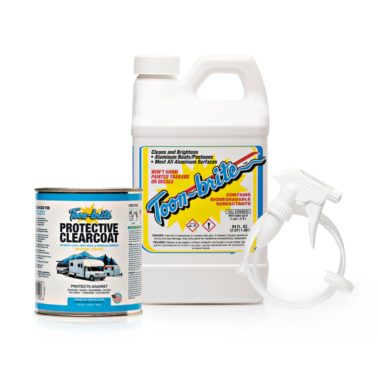M&l Marine, Inc. - Toon-brite, Aluminum Cleaner & Protective Clear-coat Kit - BP1000
