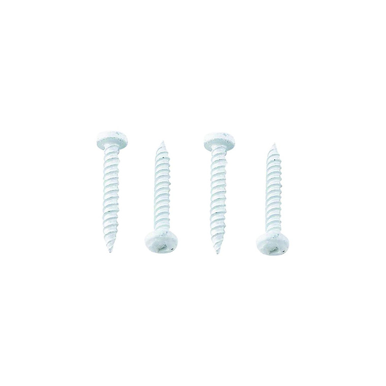 A P Products - AP Products 012PSQ50W8X1 Pan Head Square Recess Screw, 8 x 1, White, 50/pk - 012-PSQ50W 8 X 1
