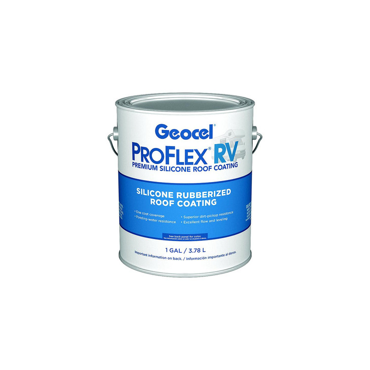 Geocel - Geocel KSRV4430016 Pro Flex RV Silicone Rubberized Roof Coating, 1 Gal - KSRV44300-16