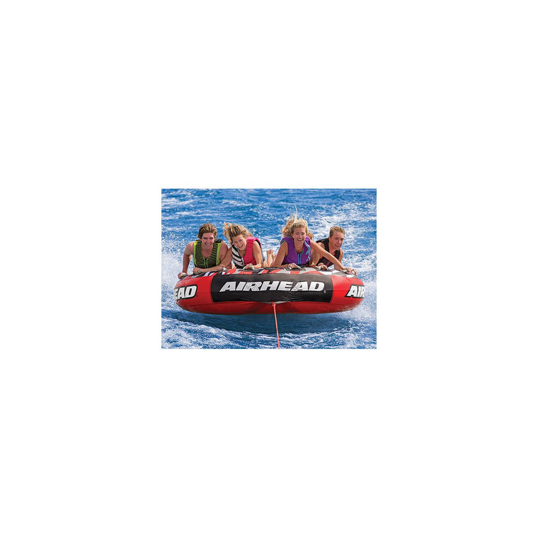 Airhead - Airhead AHT42MSL Inflatable 4 Person Red Mega Slice Deck Tube - AHT42MSL
