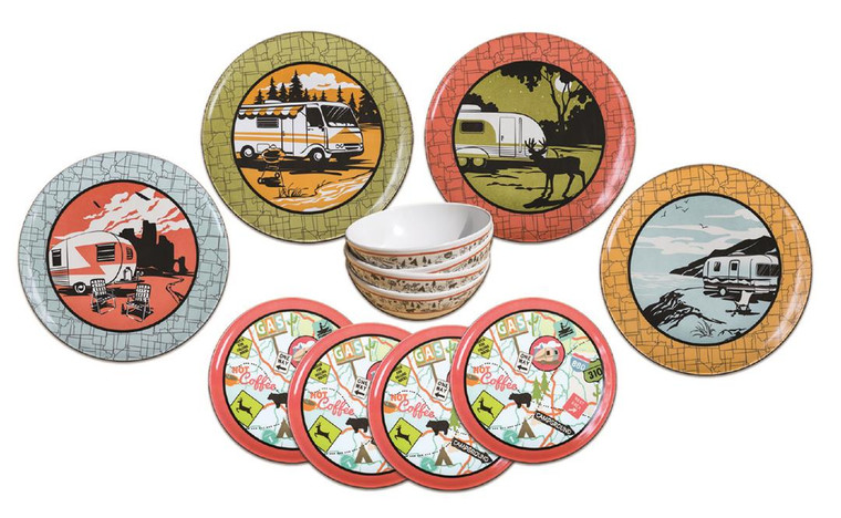Camp Casual - Melamine Dish Set 12/pc - CC-001