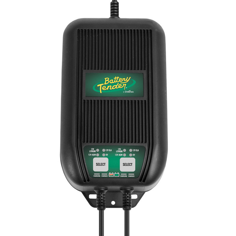 Battery Tender 022-1002-dl-wh Wavecharge 2-bank Selectable 12v Or 6v - 6 Amp Battery Charger - 022-1002-DL-WH