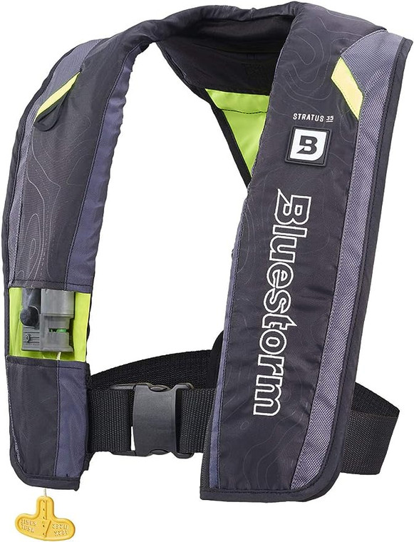 Bluestorm T1h-19-hvs Stratus 35 Inflatable Pfd - Hi Vis Green - T1H-19-HVS