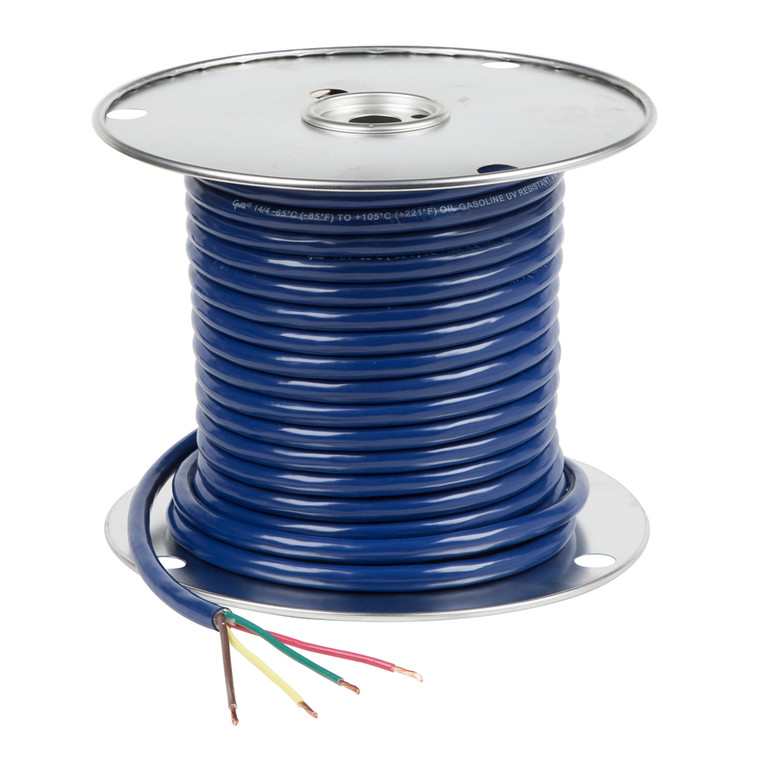 Grote 82-5824-500 Trailer Cable - Low Temperature, 4 Conductor, 14 Gauge, 500' Spool - 82-5824-500