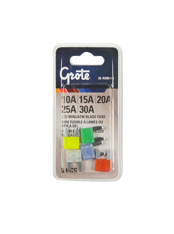 Grote 82-anm-i-5 Fuse & Circuit Protection Assortment Kit - Miniature Blade, Led Fuse Assortment, 5-pack - 82-ANM-I-5