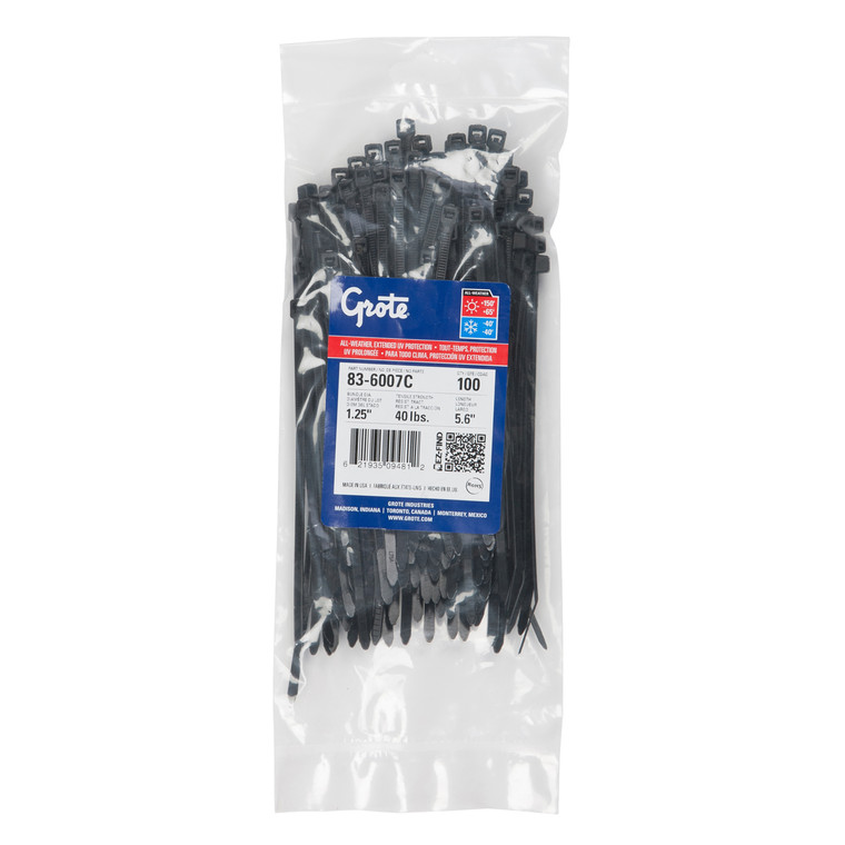 Grote 83-6001c Nylon Cable Ties - All Weather, 4.10" Long - 83-6001C