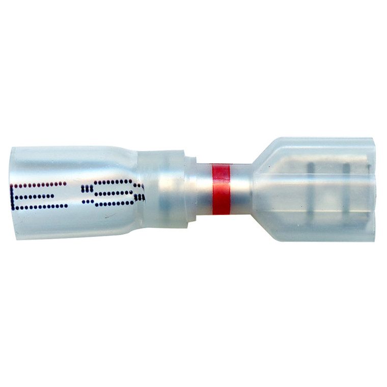 Grote 84-4437 Heat Shrinkable Quick Disconnect - Crystal Clear, 22-18 Gauge Female, .250" - 84-4437