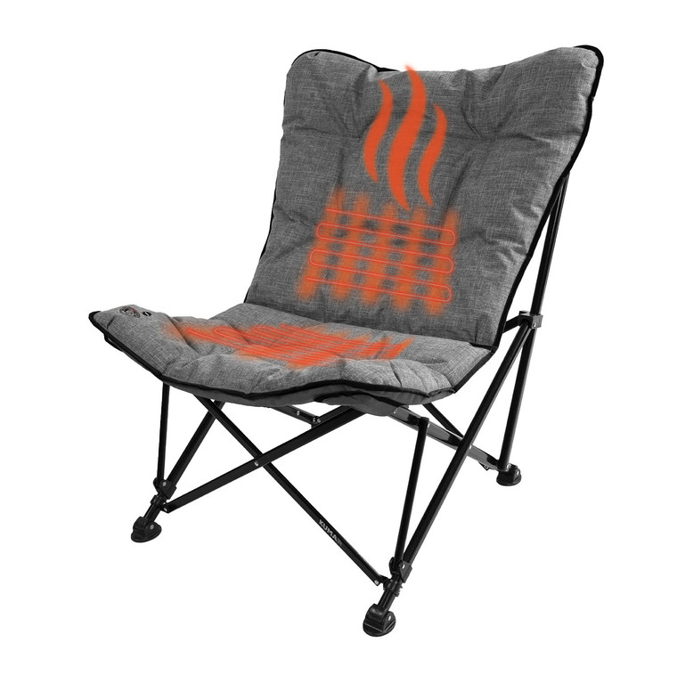 Kuma 897-km-achs-rb Heated Aurora Chair With Power Bank & Bluetooth - Red/black - 897-KM-ACHS-RB Kuma 897-km-achs-rb Heated Aurora Chair With Power Bank & Bluetooth - Red/black - 897-KM-ACHS-RB