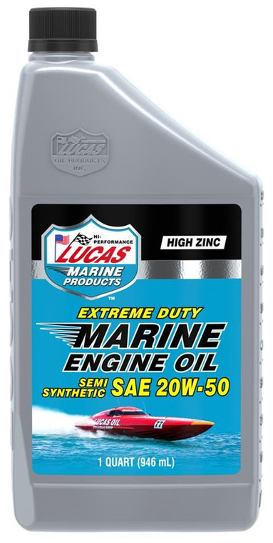 Lucas Oil 10654 Semi-synthetic Marine Motor Oil 20w-50 - 1 Quart - 10654