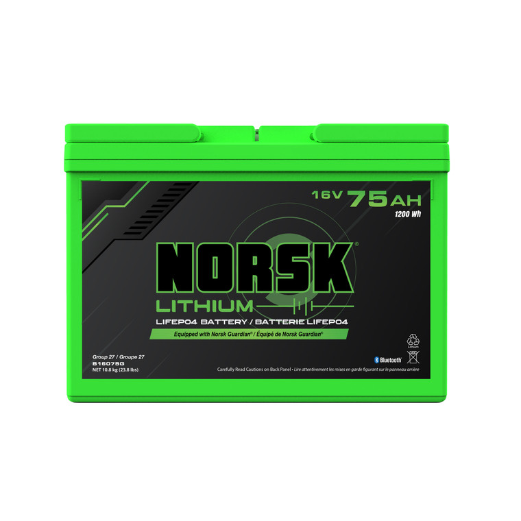 Norsk B16075g 16v 75ah Lifepo4 Lithium Deep Cycle Battery - B16075G