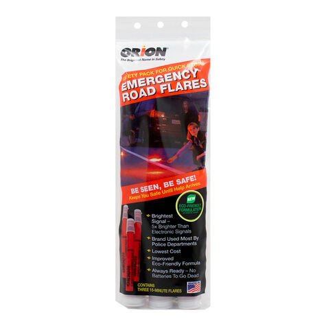 Orion Safety Products 3153-08 15 Minute Emergency Road Flare - Pack Of 3 - 3153-08