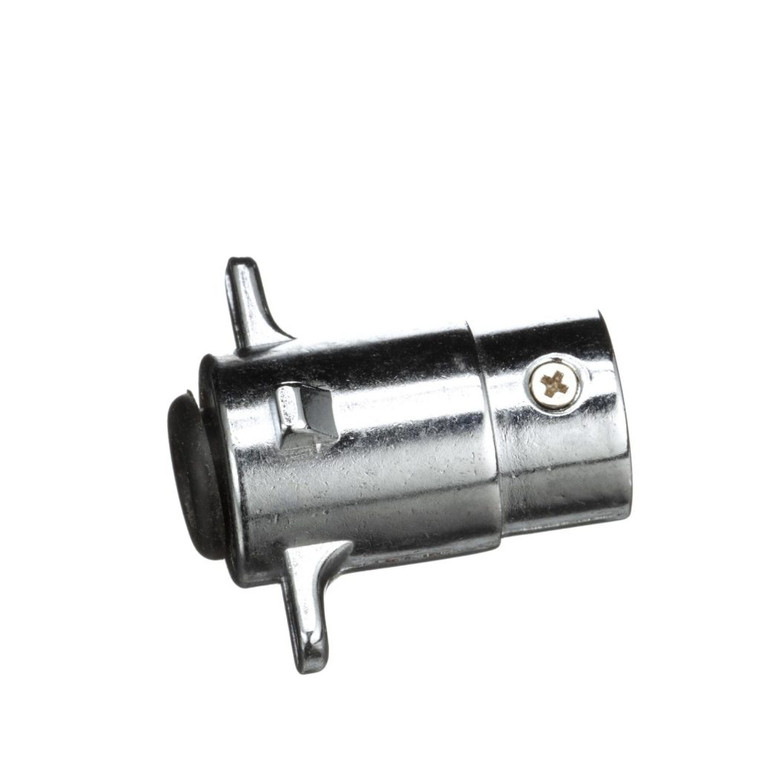Pollak 4p-102v 4-pole Round Trailer End With Chrome Plug - 4P-102V