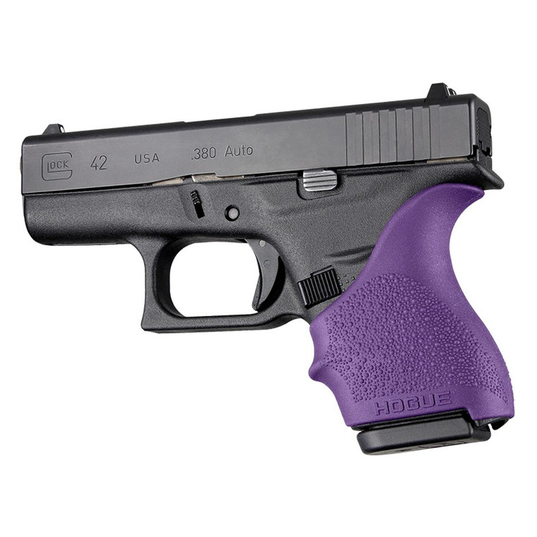 Hogue HandAll Beavertail Grip Sleeve Glock 42 & 43 (Purple) - 18206 Hogue HandAll Beavertail Grip Sleeve Glock 42 & 43 (Purple) - 18206