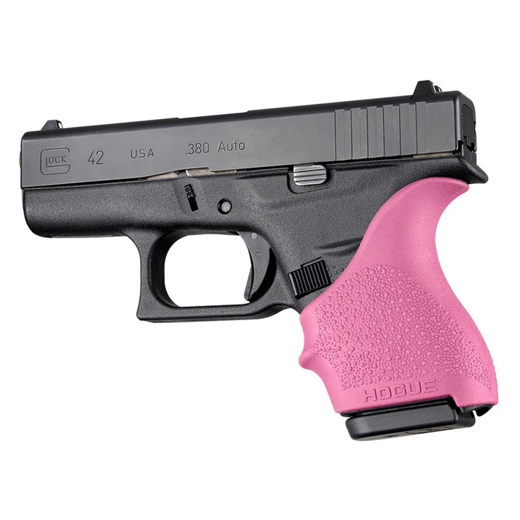 Hogue HandAll Beavertail Grip Sleeve Glock 42 43 Pink - 18207 Hogue HandAll Beavertail Grip Sleeve Glock 42 43 Pink - 18207