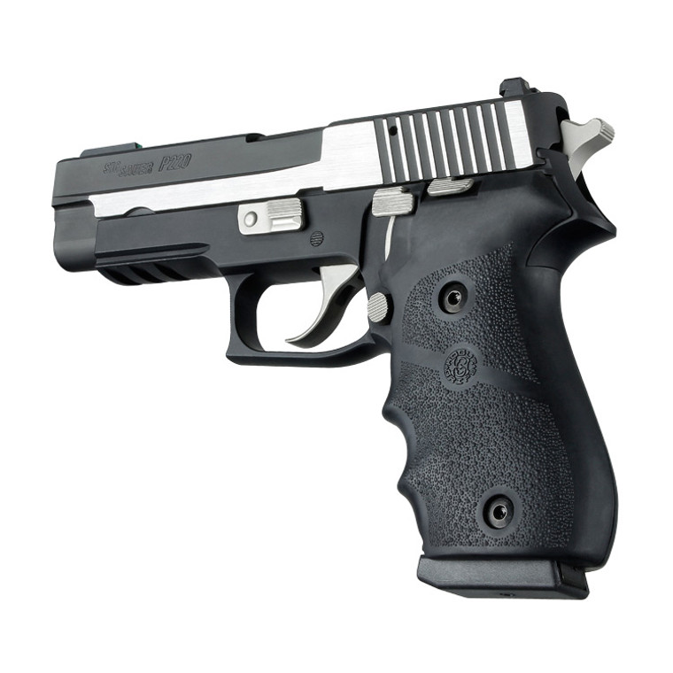 Hogue SIG Sauer P220 American Rubber W Finger Grooves Black - 20000 Hogue SIG Sauer P220 American Rubber W Finger Grooves Black - 20000