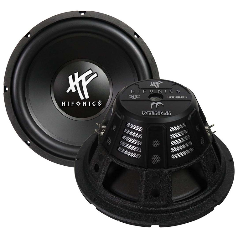 Hifonics 12" Woofer 400W RMS/800W MAX Dual 4 Ohm Voice Coil - HFX12D4BK