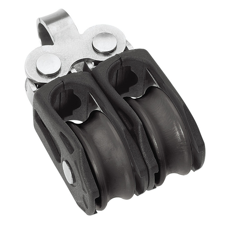 Barton Marine Size 0 20mm Plain Bearing Pulley Block Double Fixed Eye - N00210