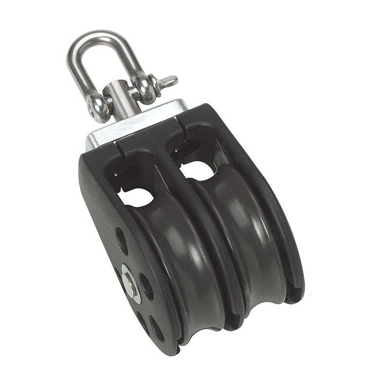 Barton Marine Size 3 45mm Plain Bearing Pulley Block Double w/Swivel - N03230 Barton Marine Size 3 45mm Plain Bearing Pulley Block Double w/Swivel - N03230