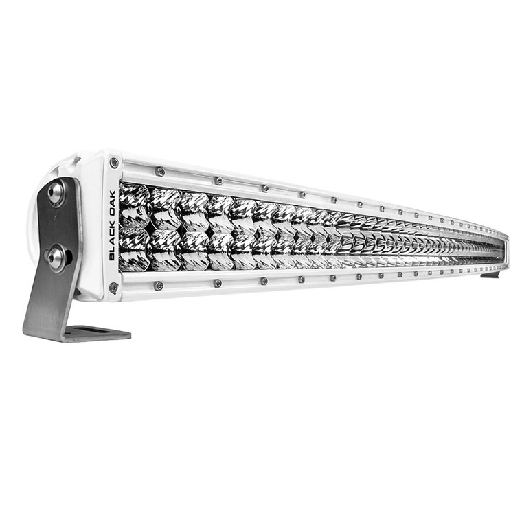 Black Oak Pro Series 3.0 Curved Double Row 50" LED Light Bar - Combo Optics - White Housing - 50CCM-D5OS