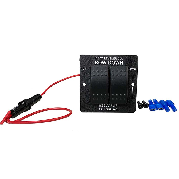 Boat Leveler Waterproof Trim Tab Switch - Black/Black Buttons - 12725