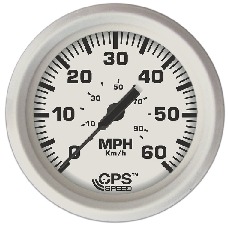 Faria Dress White 4" GPS Speedometer - 60 MPH - 33147