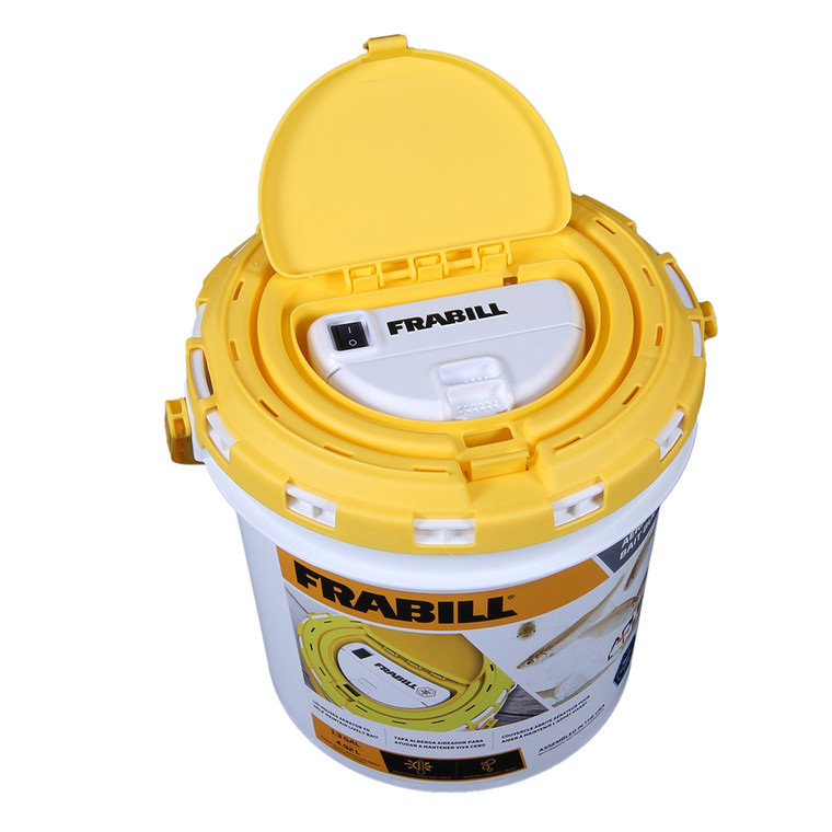 Frabill Dual Fish Bait Bucket w/Aerator Built-In - 4825