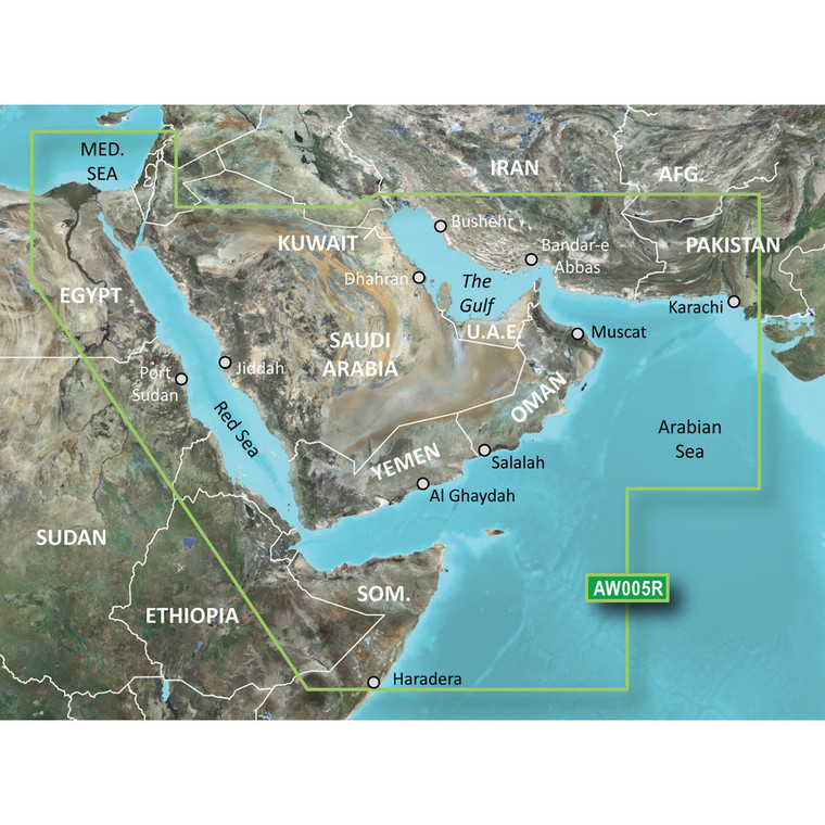 Garmin BlueChart g3 Vision HD - VAW005R - The Gulf  Red Sea - microSD/SD - 010-C0924-00